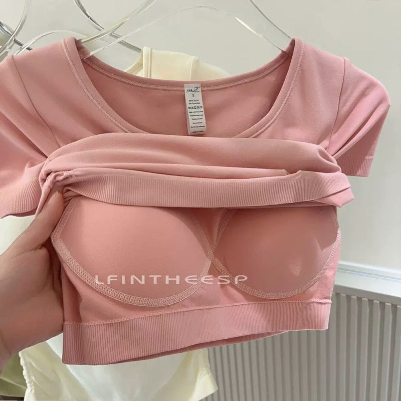 BlushFlex Padded Crop Bra