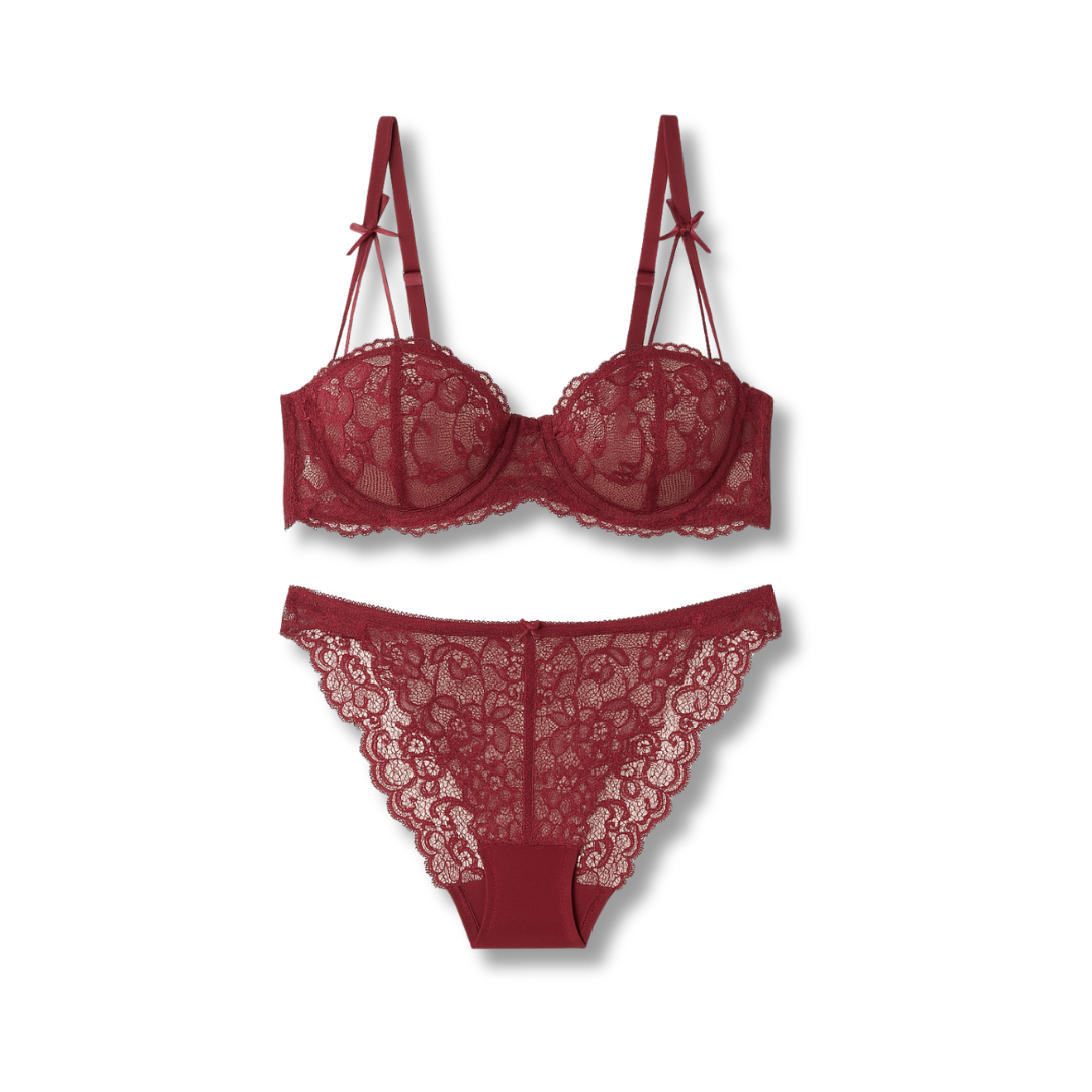 Cherry Charm Closure Lingerie Sets