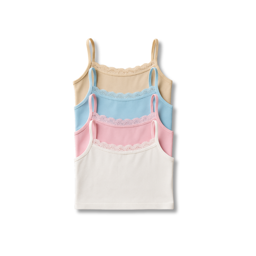 SoftHue Lace-Trim Crop Tops